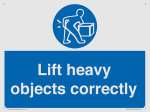 Lift heavy objects correctly